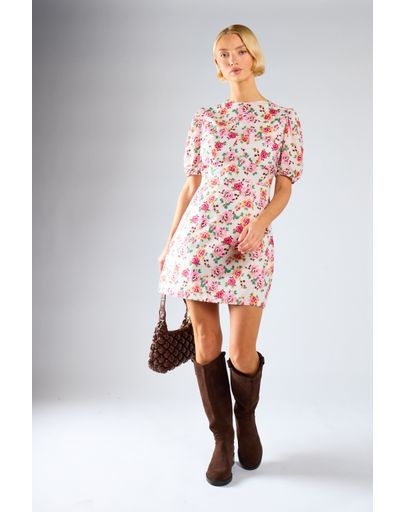 WHITE PINK LARGE FLORAL