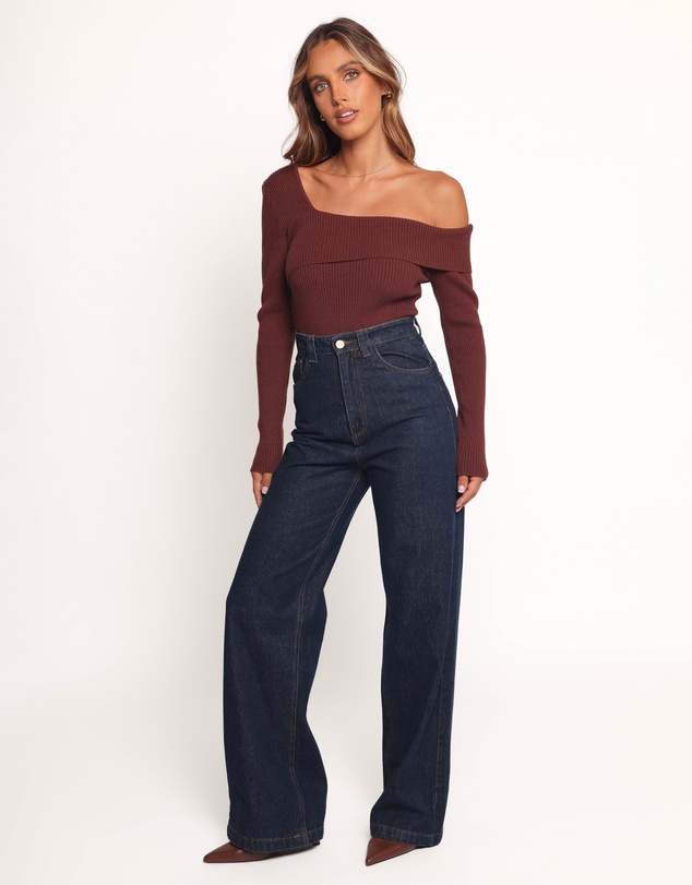 Petal & Pup - Aleena Knit Top - Chocolate Brown