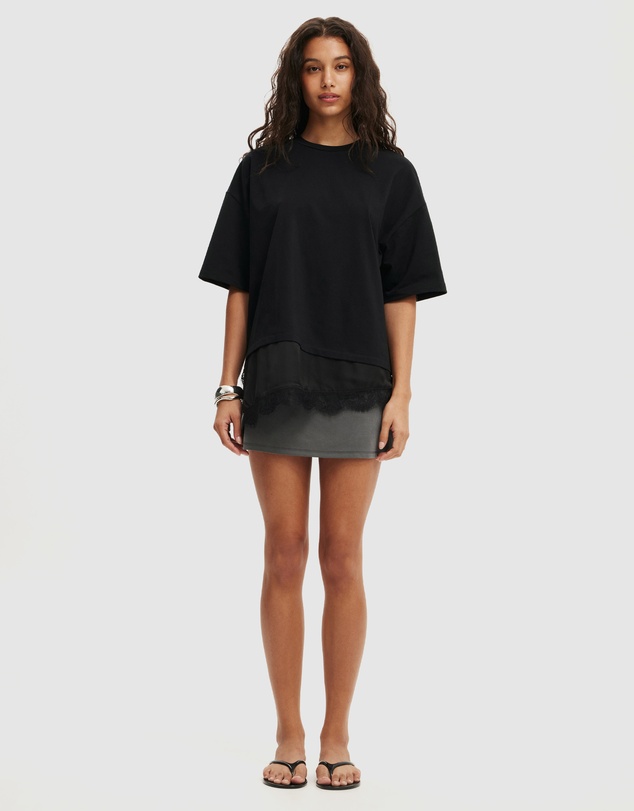 Cotton On - Satin Layered T-Shirt