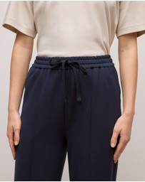 Trenery - Ponte Pintucked Wide Leg Pant in Night Sky