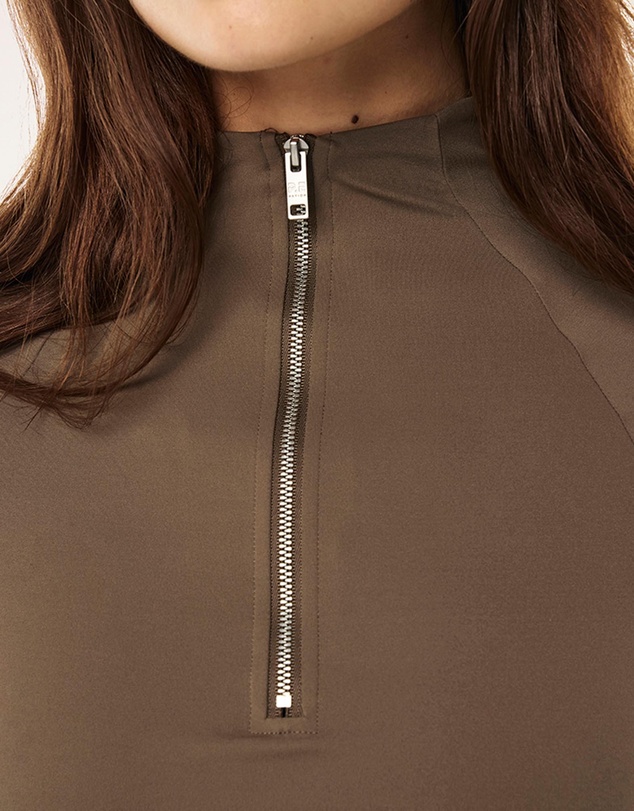 P.E Nation - Routine Quarter Zip LS Top