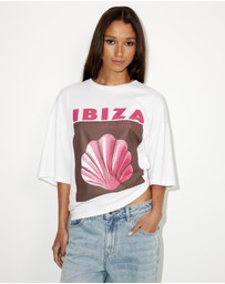 Dazie - Ibiza Oversized Graphic Tee