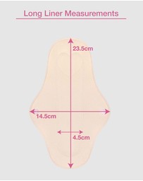 B Free Intimate Apparel - Ultra Thin Long Reusable Panty Liner With Wings - 10 Pack