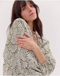 Cloth & Co. - The Block Print Blouse | Olive