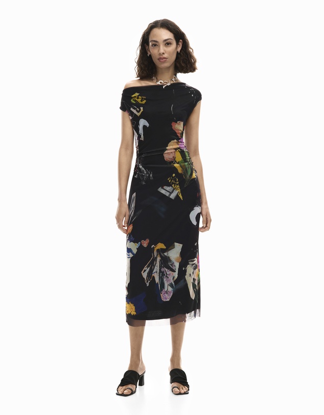 Desigual - Midi dress collage