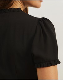 Atmos&Here - Meadow V-Neck Ruffle Blouse