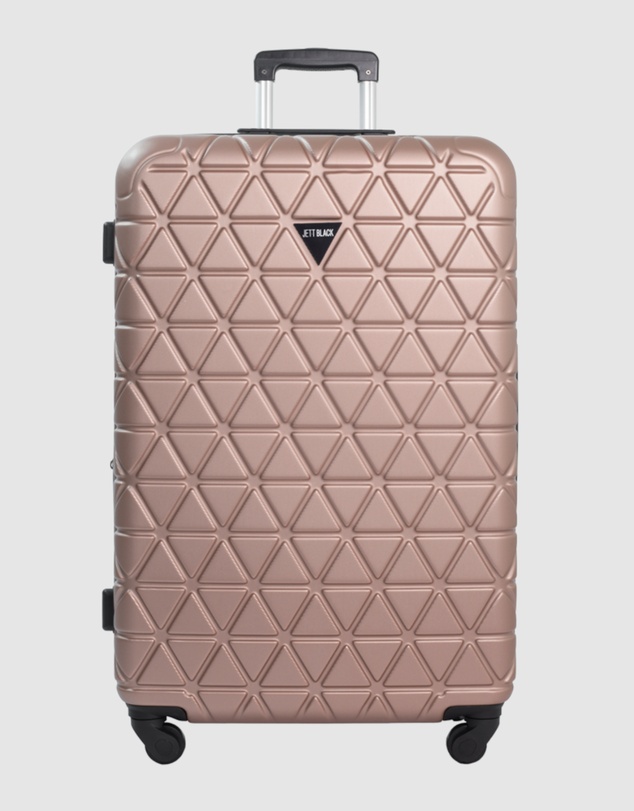 JETT BLACK - Rose Quartz Extra Large Suitcase