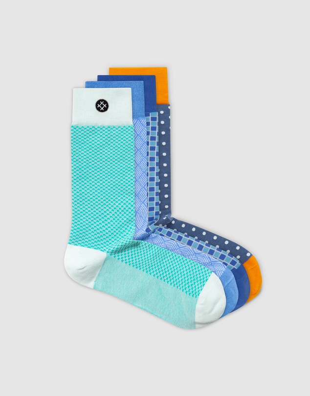 Sockdaily - Glimmer 4 Pack Crew Socks