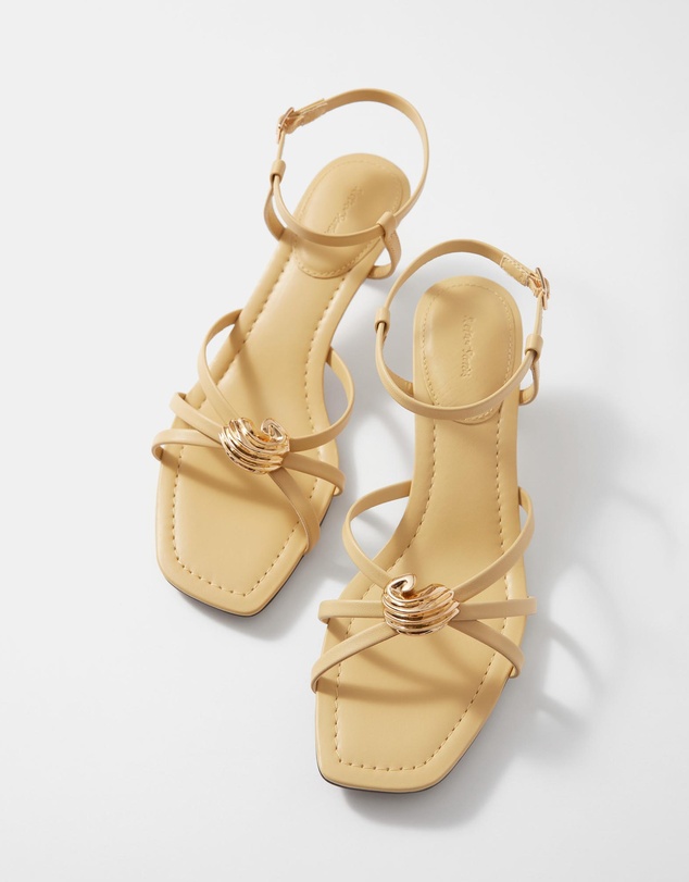 & Other Stories - Embellished Heeled Leather Sandals