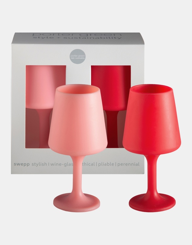 porter green - swepp silicone unbreakable wine glasses