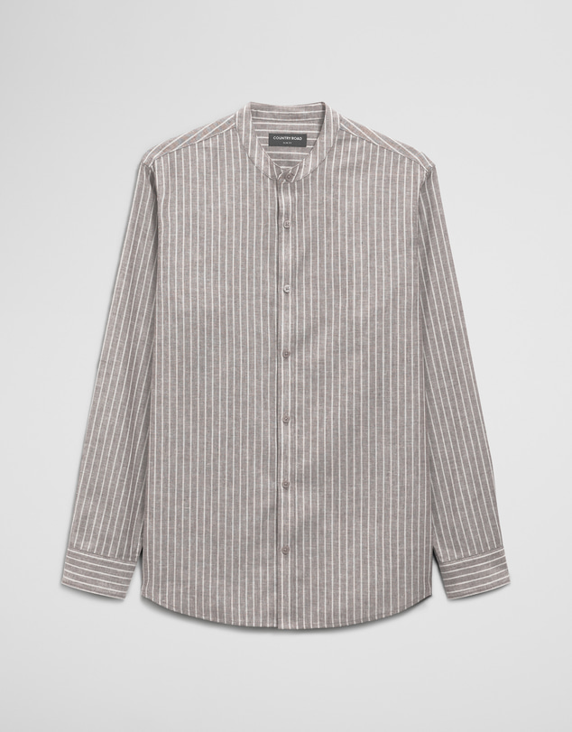 Country Road - Regular Fit Cotton Linen Standard Collar Shirt