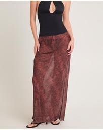 Alice In The Eve - Umah Snake Sheer Maxi Skirt