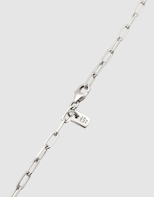 Kuzzoi - ICONIC EXCLUSIVE - Long Link Necklace with Oxidised Accent in 925 Silver