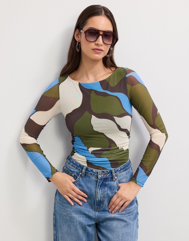The Fated - Jasmine Mesh Long Sleeve Top