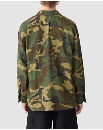 Bassike - Drop Shoulder Camo Shirt