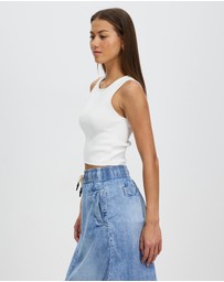 DRICOPER DENIM - Cami White Knit Top