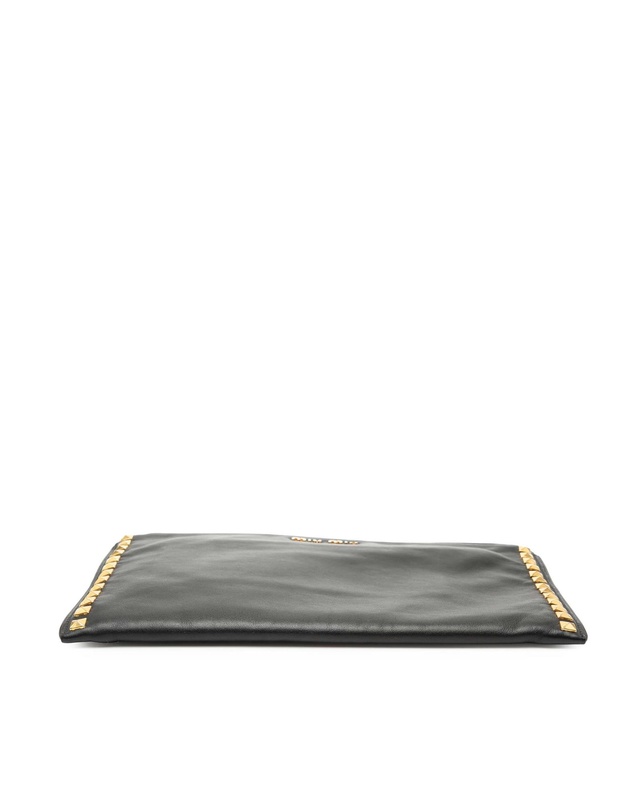 Pre-Loved by Azura Reborn - Pre-Loved Studded Leather Zip Clutch
