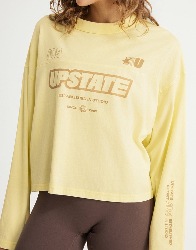 Upstate - Retro Sport Long Sleeve Tee - Lemonade