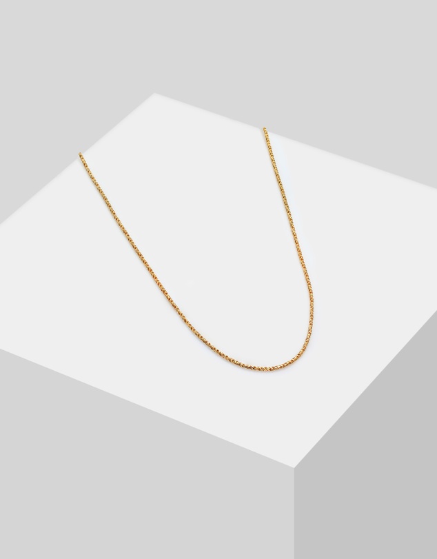 Kuzzoi - ICONIC EXCLUSIVE - Necklace Mens Cord Twisted in 925 Sterling Silver Gold Plated