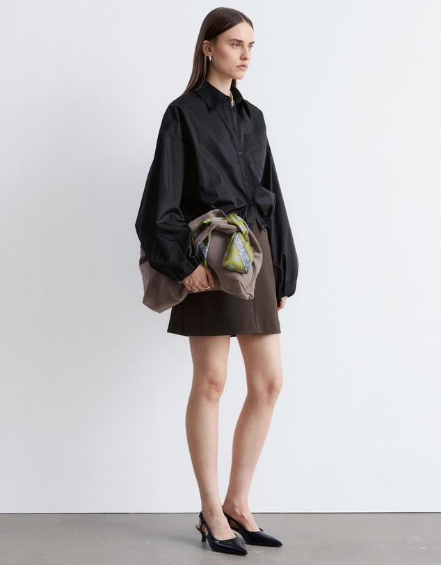 & Other Stories - Cropped Drawstring Shirt