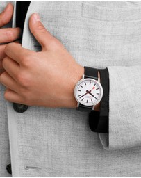 Mondaine - Mondaine Official Swiss Railways Stop2Go Automatic BackLight 41mm Watch