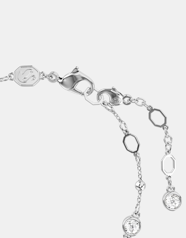 Swarovski - Imber bracelet, Round cut, White, Rhodium plated
