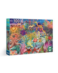 Eeboo - 100PC Puzzle Seahorses, Sea Stars & Sea Slugs