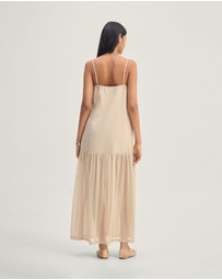 Oxford - Kristel Linen And Mesh Dress