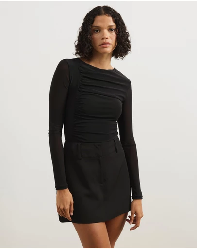 Atmos&Here - Alice Gathered Mesh Top