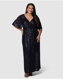 Pink Dusk by Curve Project - Lure Sequin Maxi Dress