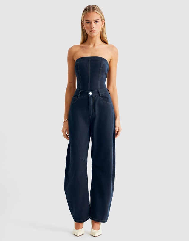 SNDYS - Lex Denim Corset Top