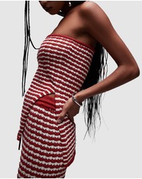 TOPSHOP - Knitted Stripe Bandeau Co-ord