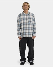 Billabong - Mens Script Long Sleeve Flannel Shirt