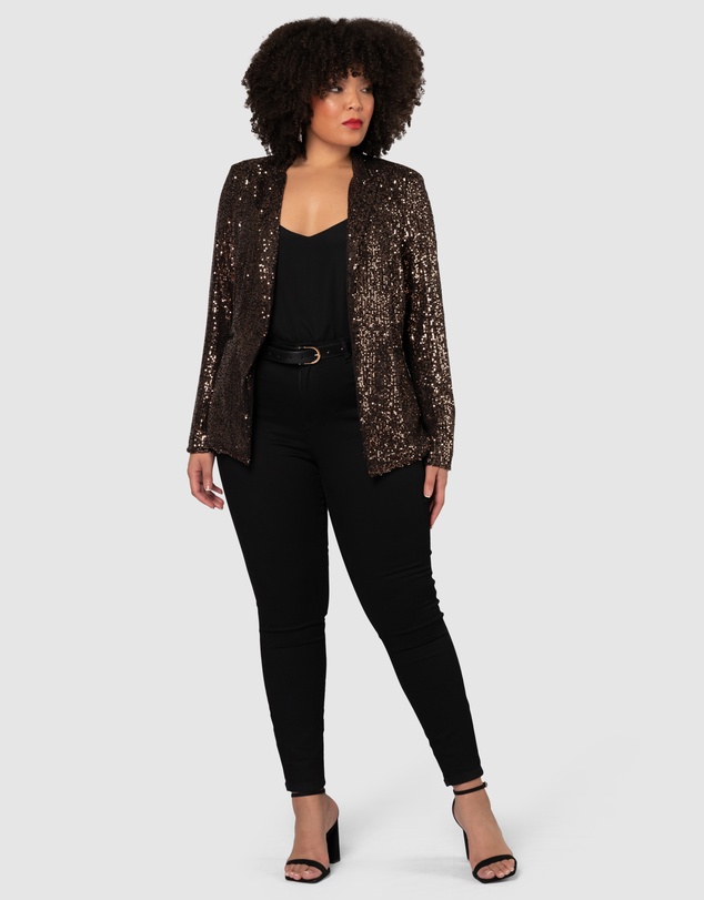 Pink Dusk by Curve Project - All Day & Night Sequin Jacket
