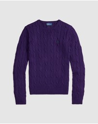 Polo Ralph Lauren - Cable-Knit Cotton Crewneck Sweater - ICONIC EXCLUSIVE