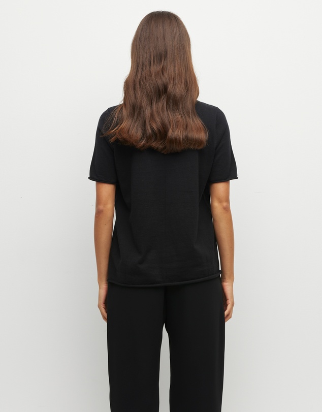 JH Lounge - JHL V-Neck T (Fine Cotton Cashmere) Black