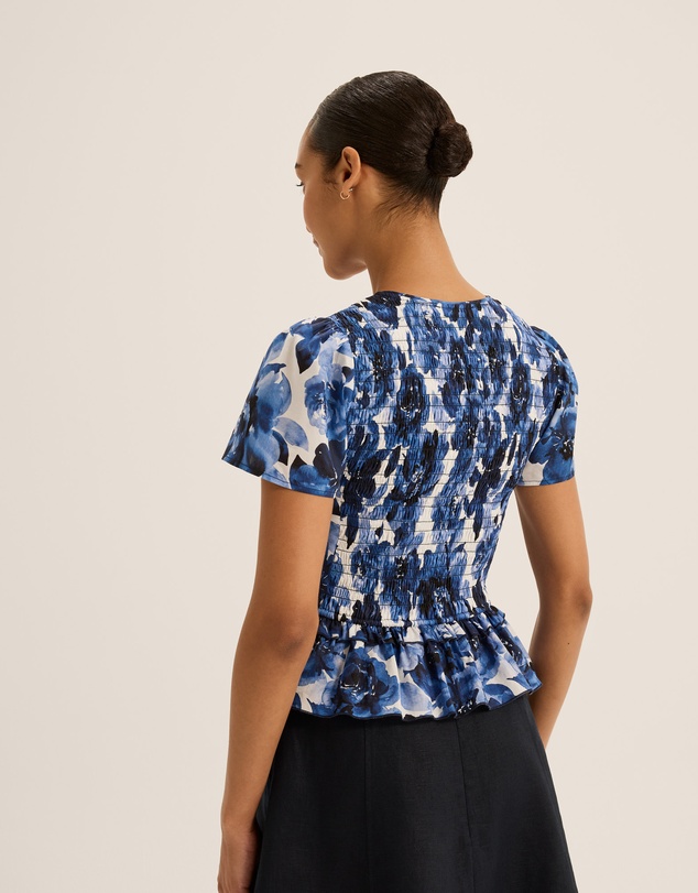 Review - Elizabeth Shirred Peplum Top