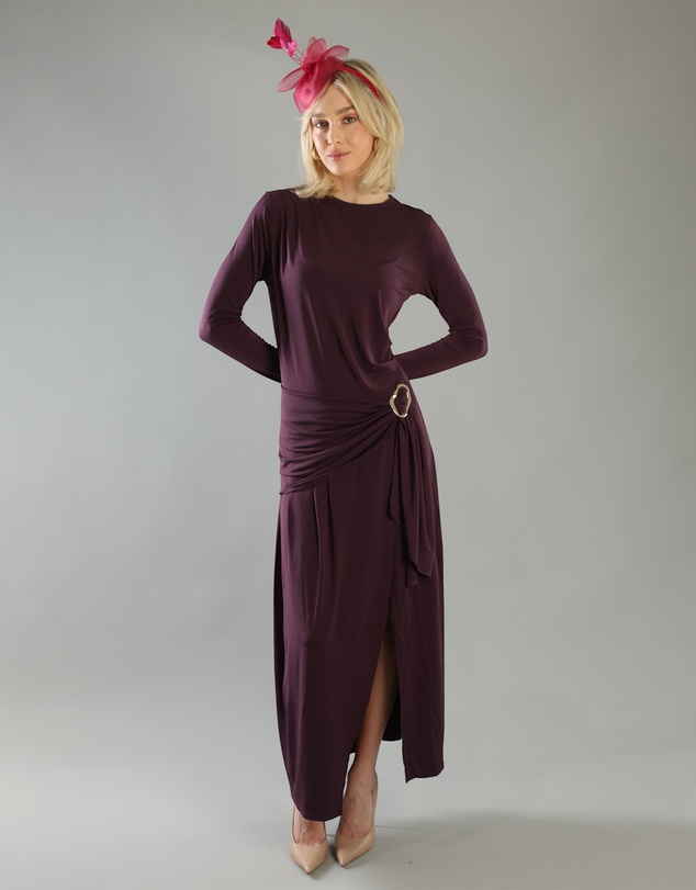 Morgan & Taylor - Elisa Fascinator in Burgundy Red