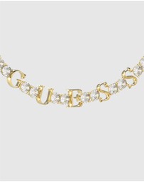 GUESS - Arm Party Gold Tone White Crystal Bracelet