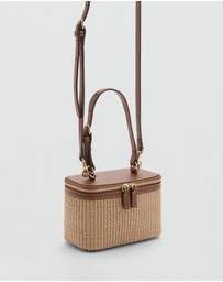 M.N.G - Natural Fibre Toiletry Bag with Zip