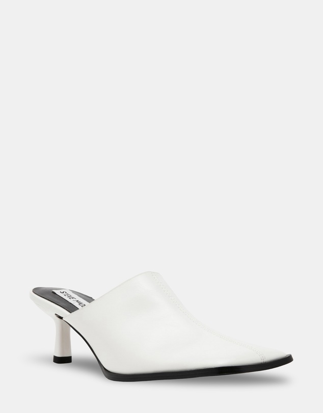 Steve Madden - Dempsey White Leather Heels