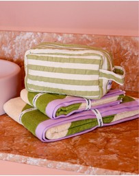 Mosey Me - Seersucker Stripe Dopp Kit