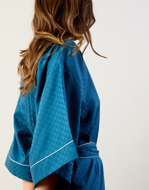 Wanderluxe Sleepwear - Azure Kimono Robe