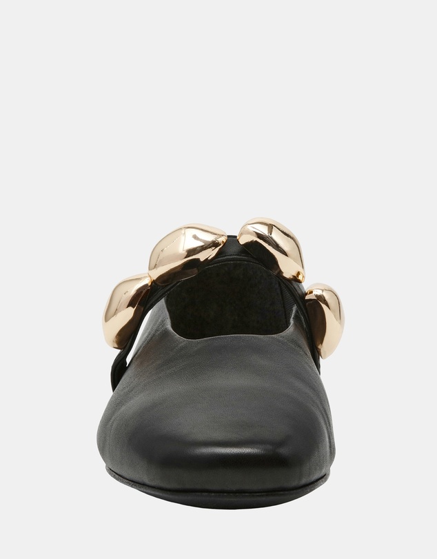 Steve Madden - Poppin Black Leather Flats