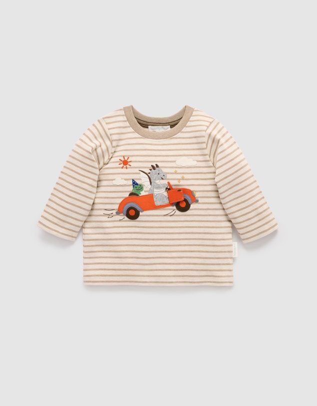 Purebaby - Flying Car Thick Tee -Kids-Babies