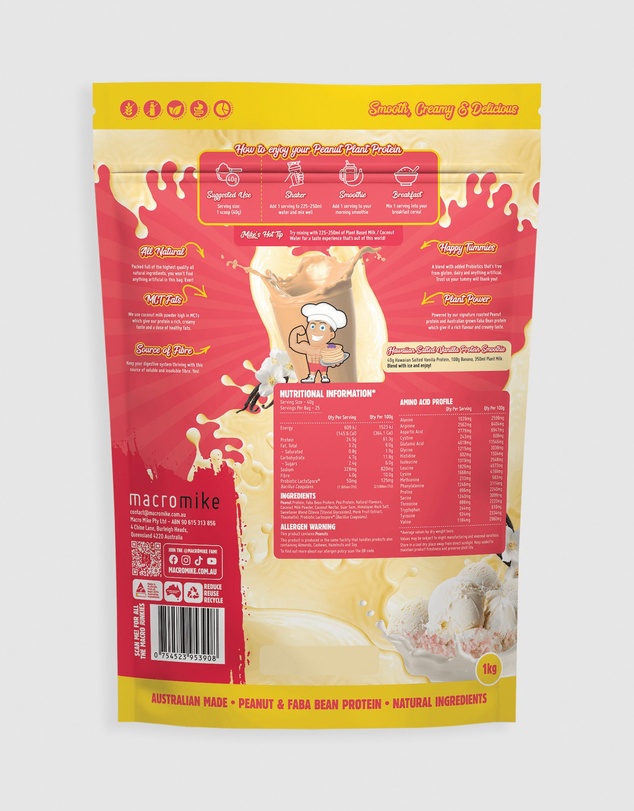 Macro Mike - Peanut Plant Protein Hawaiian Salted Vanilla