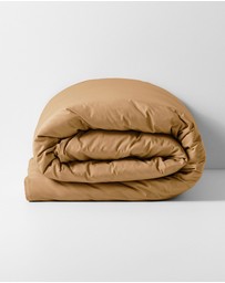 Aura Home - Evie Stonewash Organic Cotton Quilt Cover in Pecan