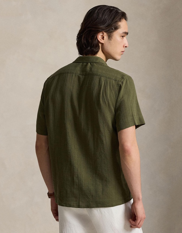 Polo Ralph Lauren - Classic Fit Basket-Weave Camp Shirt - ICONIC EXCLUSIVE