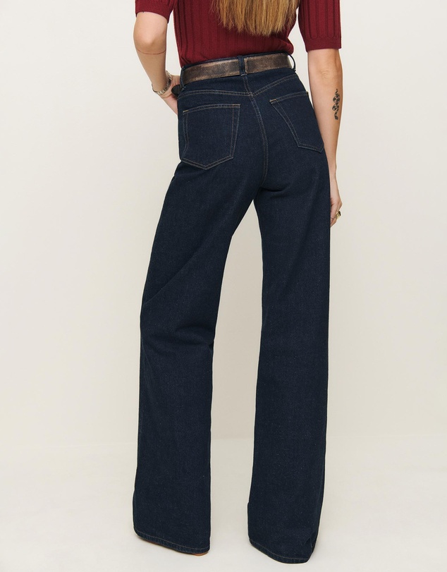 Reformation - Cary High Rise Slouchy Wide Leg Jeans