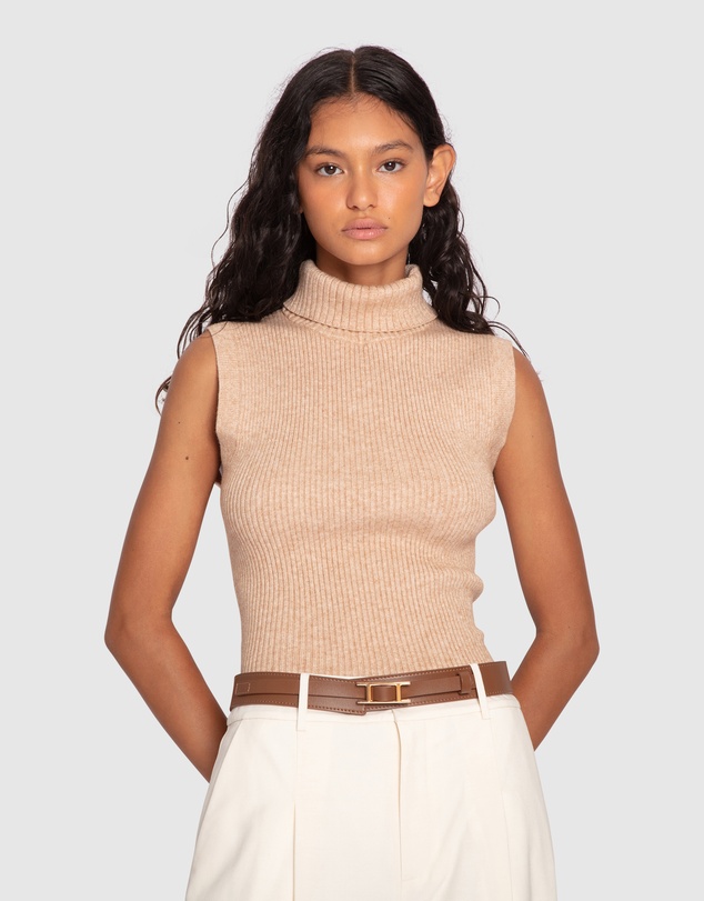 Belle & Bloom - Equation Sleeveless Turtleneck Knit